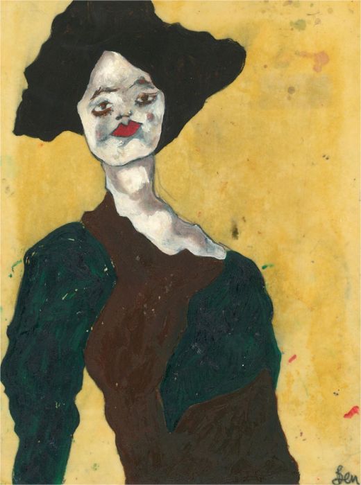 Ben Carrivick - Contemporary Oil, Black Hair and Red Lips