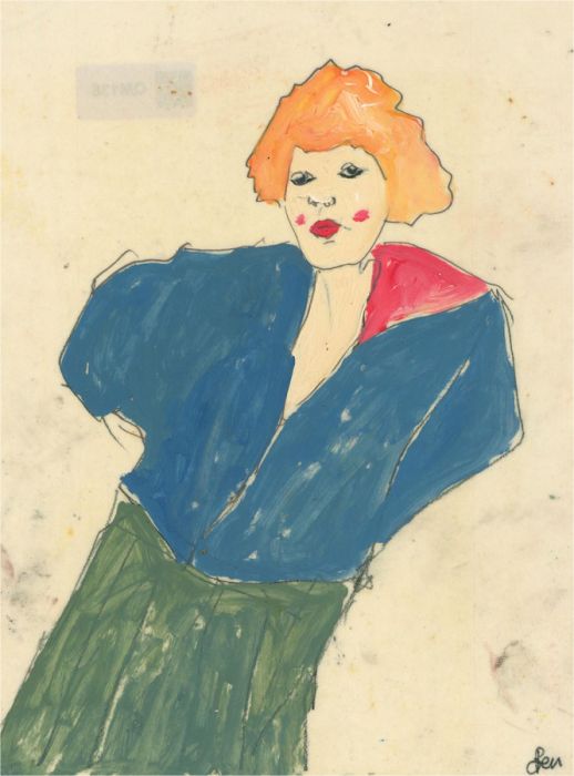 Ben Carrivick - Contemporary Oil, Figure with Green Skirt