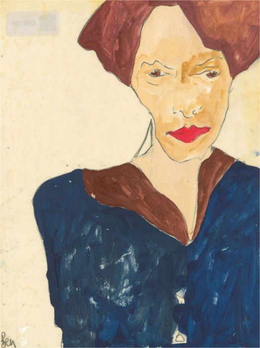 Ben Carrivick - Contemporary Oil, Brown Hair and Red Lips