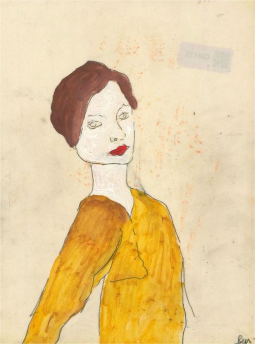 Ben Carrivick - Contemporary Oil, Brown Hair and Red Lips II