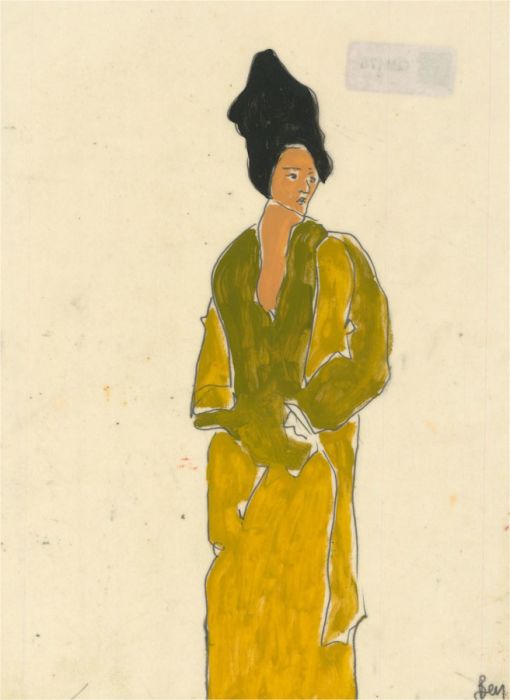 Ben Carrivick - Contemporary Oil, Yellow and Green Dress