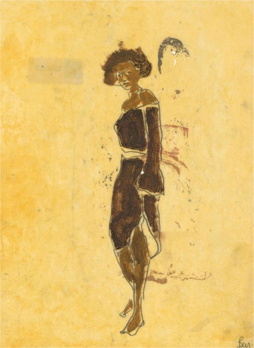 Ben Carrivick - Contemporary Oil, Figure in Brown Skirt
