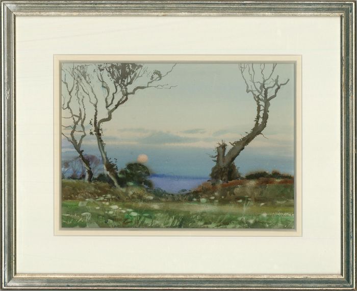 Arthur Royce Bradbury (1892-1977) - Contemporary Watercolour, Coastal Sunset