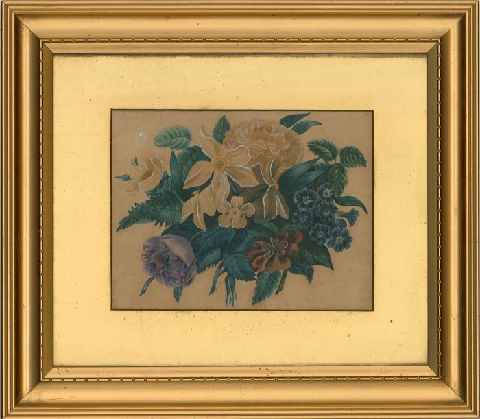 Mid 20th Century Watercolour - Blooming Bouquet