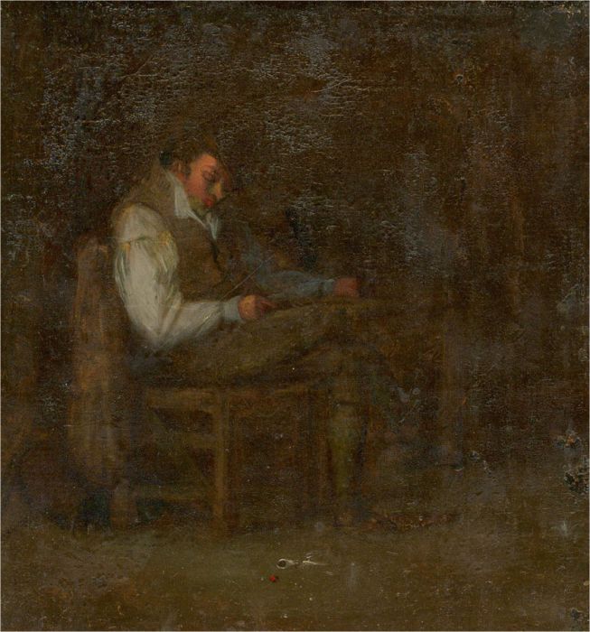 18th Century Oil - The Sleeping Drunk