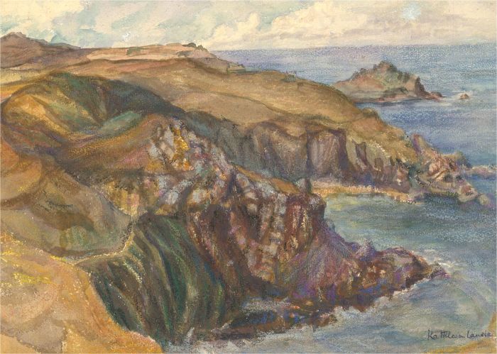 Kathleen Laurie - Mid 20th Century Watercolour, The Coves at Zennor, Cornwall