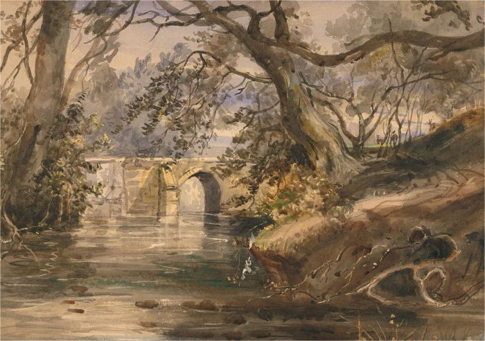 20th Century Watercolour - River Scene