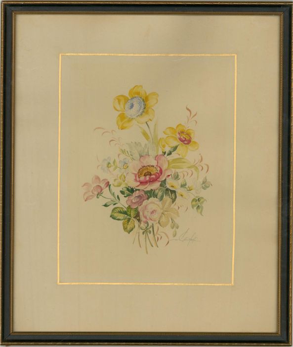 Early 20th Century Watercolour - Spring Posy