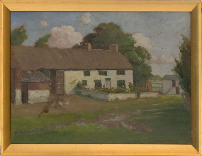 H. L. Robinson (active 1905-1930) - Early 20th Century Oil, The Old Farmhouse