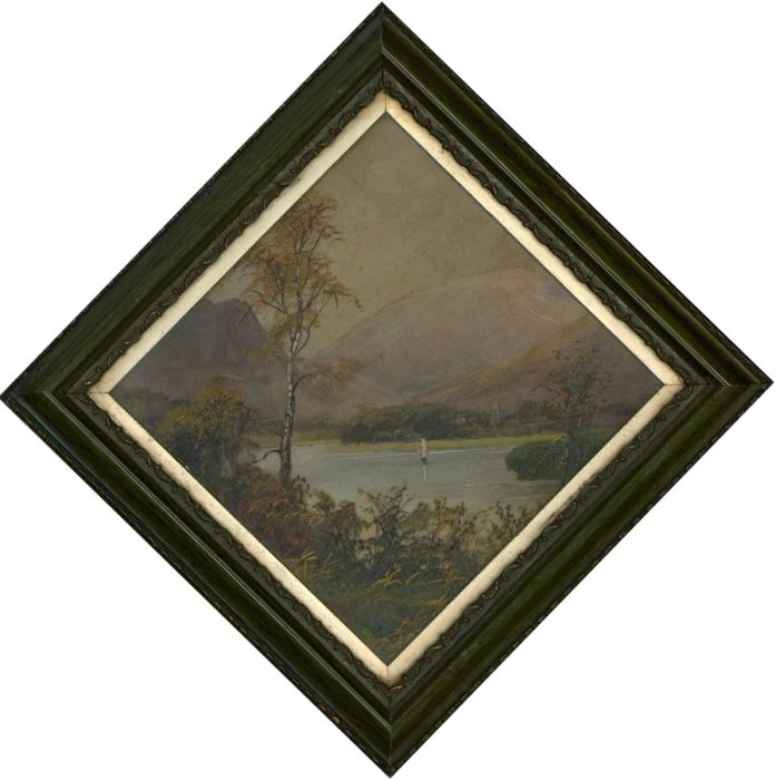 Early 20th Century Oil - Calm Mountain Lake