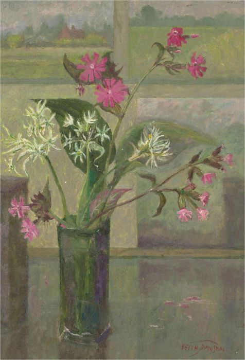 Keith Johnson (1931-2018) - Contemporary Oil, Campions and Wild Garlic