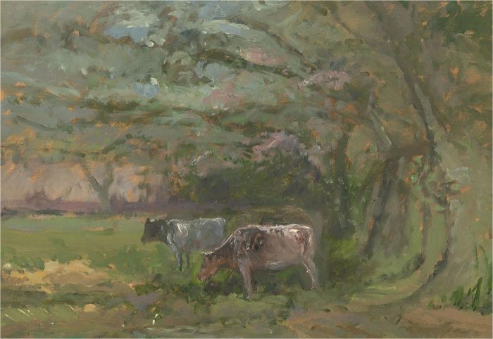 Keith Johnson (1931-2018) - Contemporary Oil, Sous les Arbres, Picardie