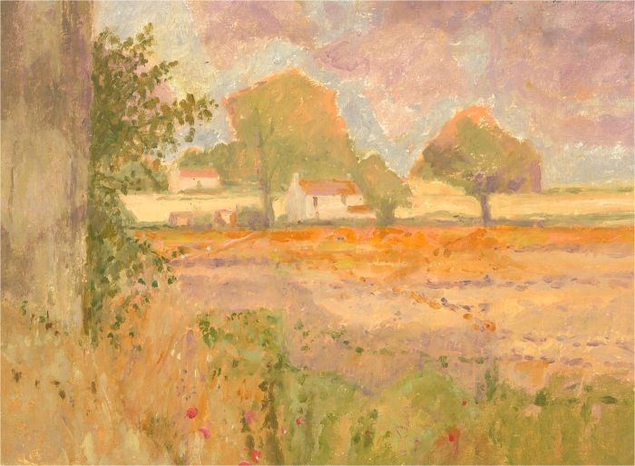 Keith Johnson (1931-2018) - Contemporary Oil, Farm from Green Lane