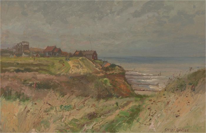Keith Johnson (1931-2018) - Contemporary Oil, View of the Cliffs