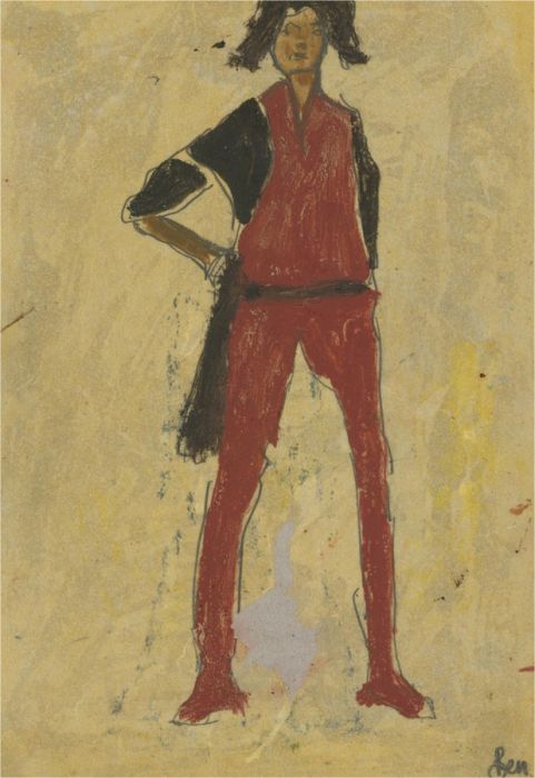 Ben Carrivick - Contemporary Oil, Brown Suit and Black Coat