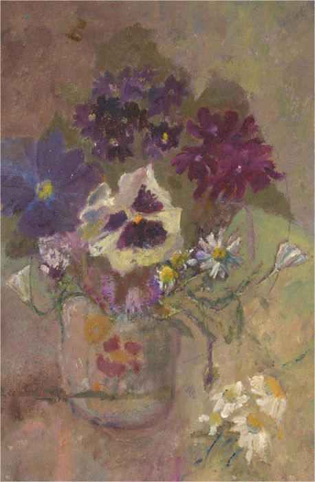 Keith Johnson (1931-2018) - Contemporary Oil, Delicate Flowers in Vase