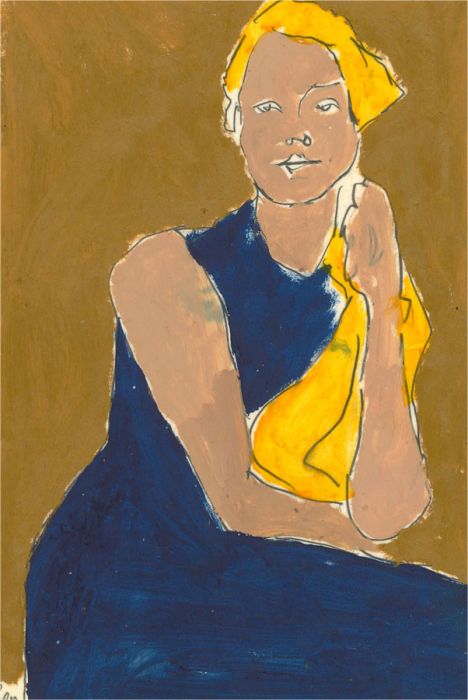 Ben Carrivick - Contemporary Oil, Dark Blue and Yellow