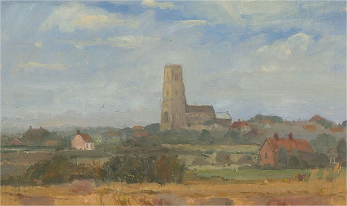 Keith Johnson (1931-2018) - Contemporary Oil, Norfolk Church