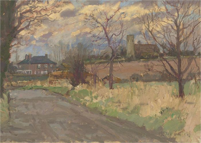 Keith Johnson (1931-2018) - Contemporary Oil, Norfolk Winter
