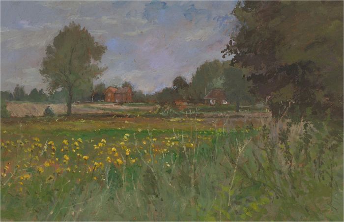 Keith Johnson (1931-2018) - Contemporary Oil, Wildflower Meadow