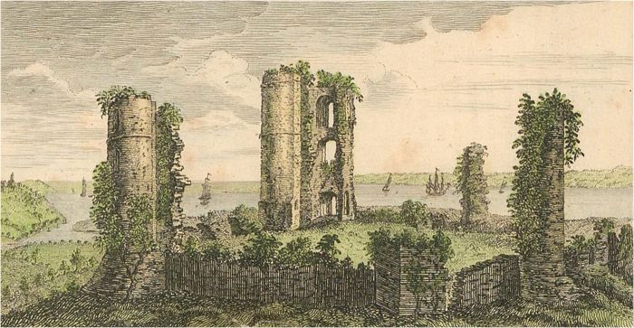 After Samuel and Nathaniel Buck (1696-1779) - 18thC Engraving, Hadleigh Castle