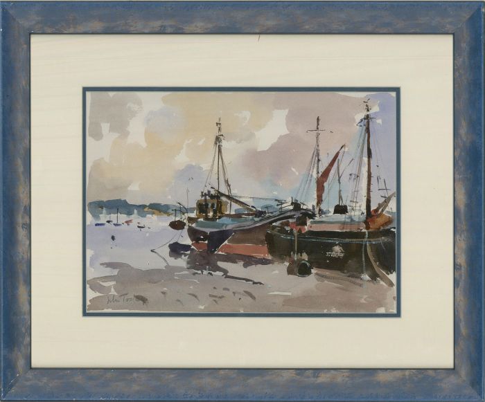 John Tookey  - 20th Century Watercolour, Fishing Boats