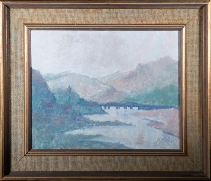 Barbara Doyle (b.1917) - 1974 Oil, Evening on the Estuary