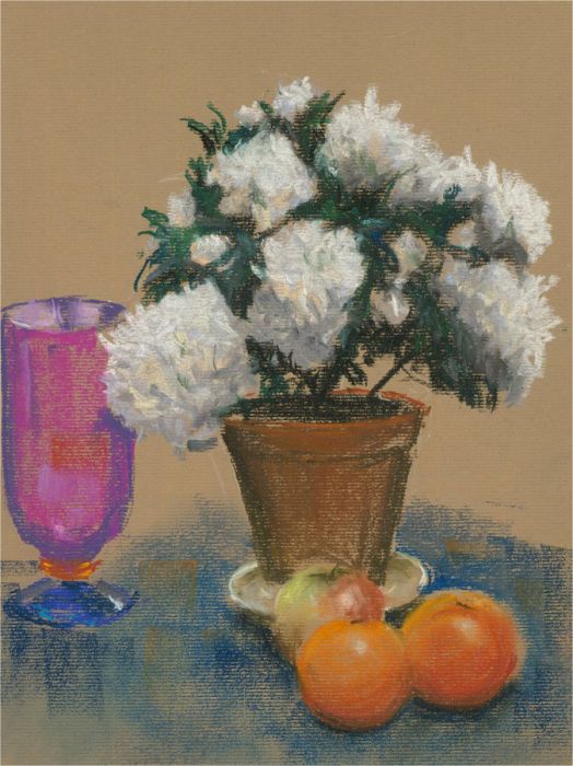 Stewart Charles Hine (1928-2018) - Contemporary Pastel, Fruit And Flowers