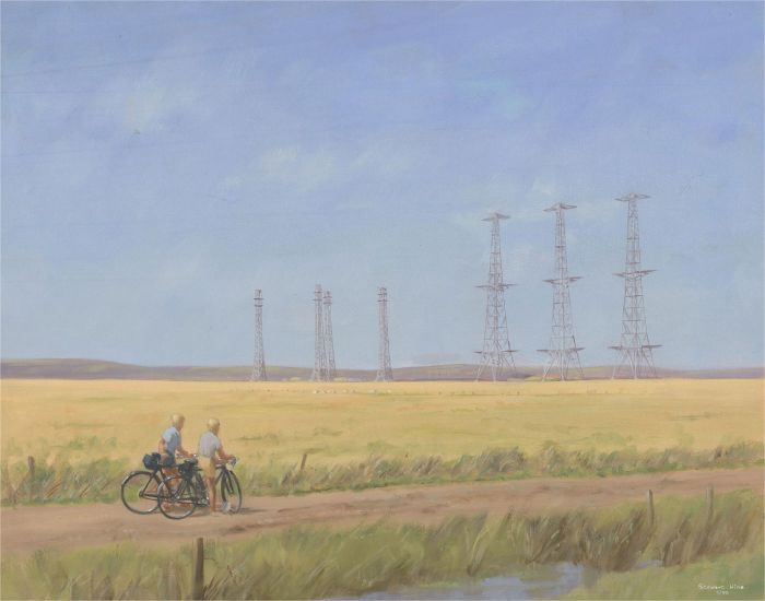 Stewart Charles Hine (1928-2018) - 1990 Oil, Bike Ride
