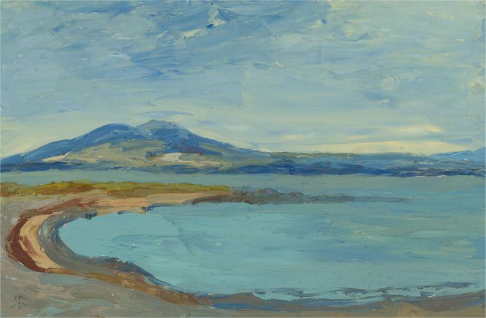 R.B. - 20th Century Oil, Bright Seascape