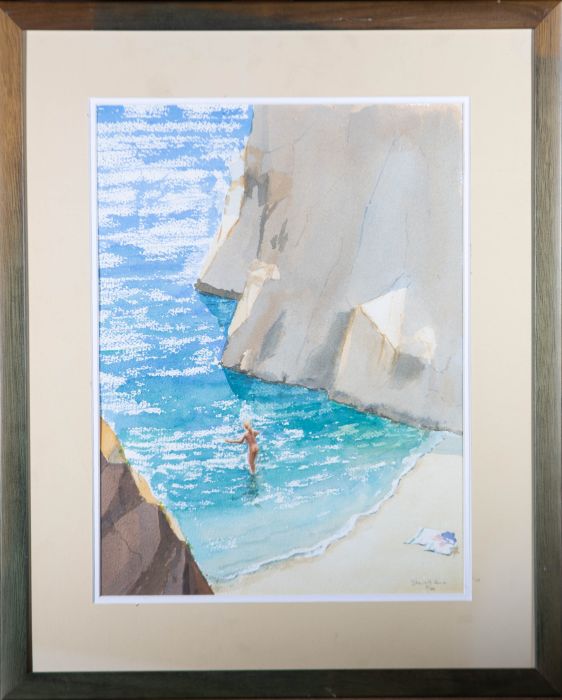 Stewart Charles Hine (1928-2018) - 2004 Watercolour, The Secret Cove