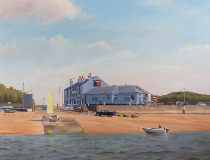 Stewart Charles Hine (1928-2018) - 1988 Oil, The Ferry Boat Inn, Hayling Island