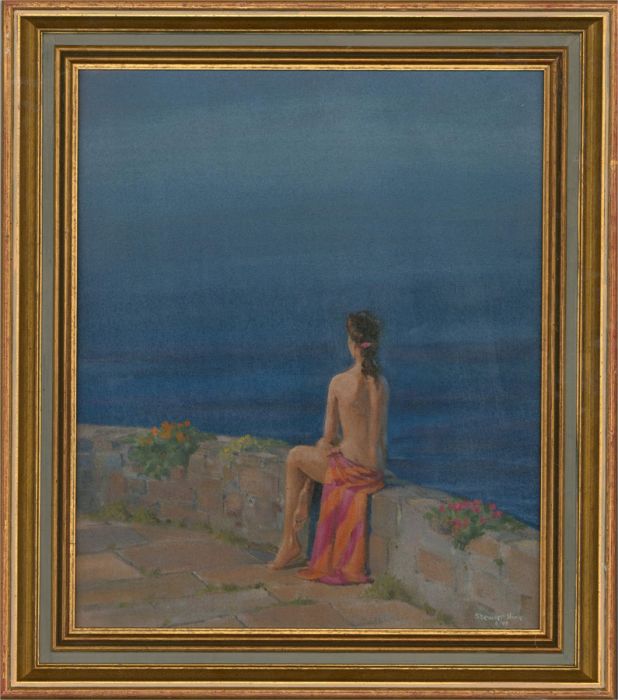 Stewart Charles Hine (1928-2018) - 1995 Oil, The Watcher
