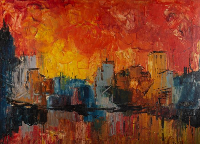 Contemporary Oil - Venice Harbour