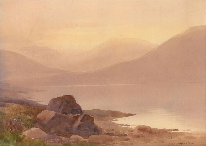George Drummond Fish (1876-1938) - Watercolour, Killary Harbour, Ireland
