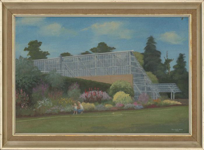 Stewart Charles Hine (1928-2018) - 1994 Oil, New Temperate House, Savill Garden
