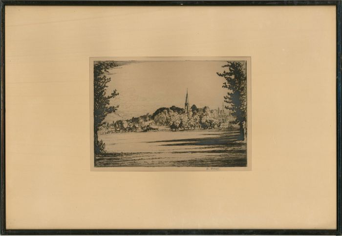 William Monk RE (1863-1937) - Late 19th Century Etching, Rural Village