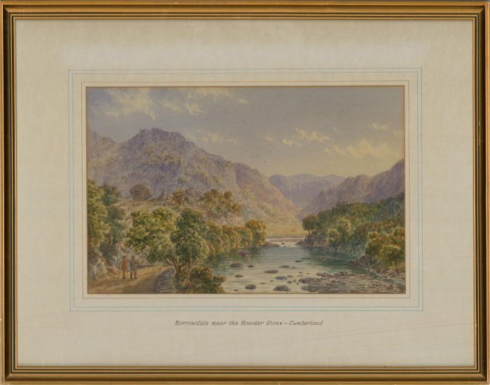 William Taylor Longmire (1841-1914) - 1880 Watercolour, Borrowdale, Cumberland