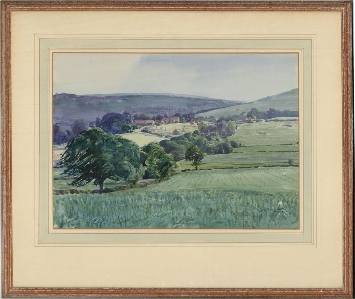 J.W. Bramham - Mid 20th Century Watercolour, Trees and Hedgerows