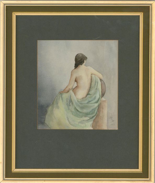 1982 Watercolour - Seated Nude Study