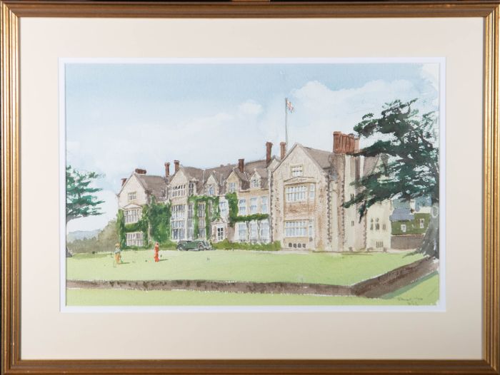 Stewart Charles Hine (1928-2018) - 2002 Watercolour, Parham House, Sussex