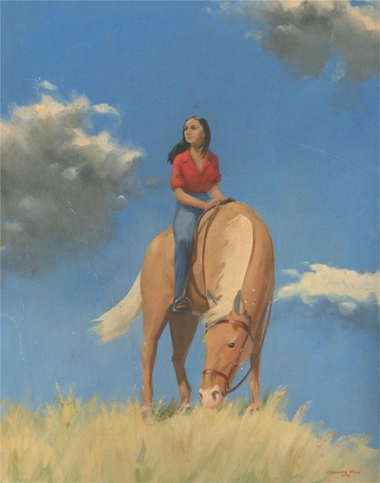 Stewart Charles Hine (1928-2018) - For Restoration 1975 Oil, Val and Shelley