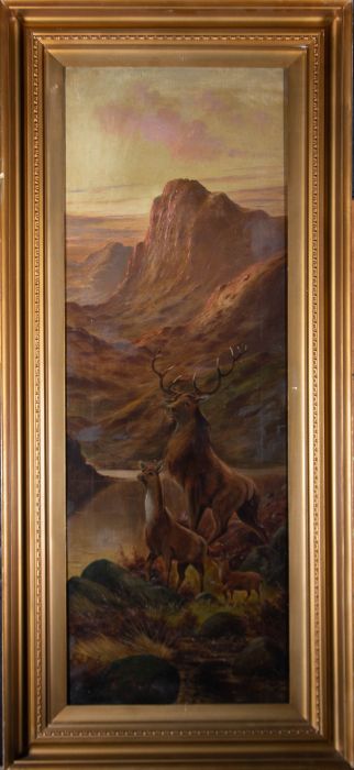 S.G. Morley - Early 20th Century Oil, Majestic Highland Stag