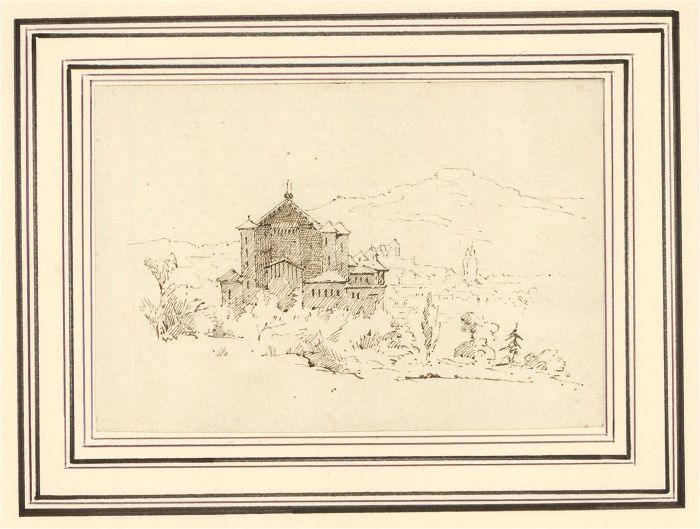 Late 19th Century Pen and Ink Drawing - The Wagner Theatre