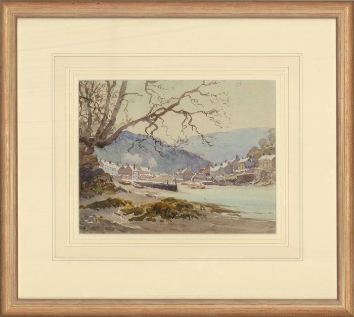 Charles Edward Hannaford RBA (1863-1955) - Watercolour, Village Scene