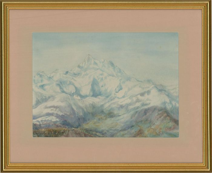Alice E. Ingleby - Early 20th Century Watercolour, Study of La Dent du Midi