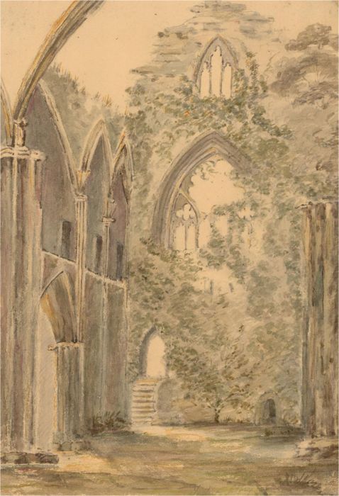 Mid 19th Century Watercolour - Abbey Ruins