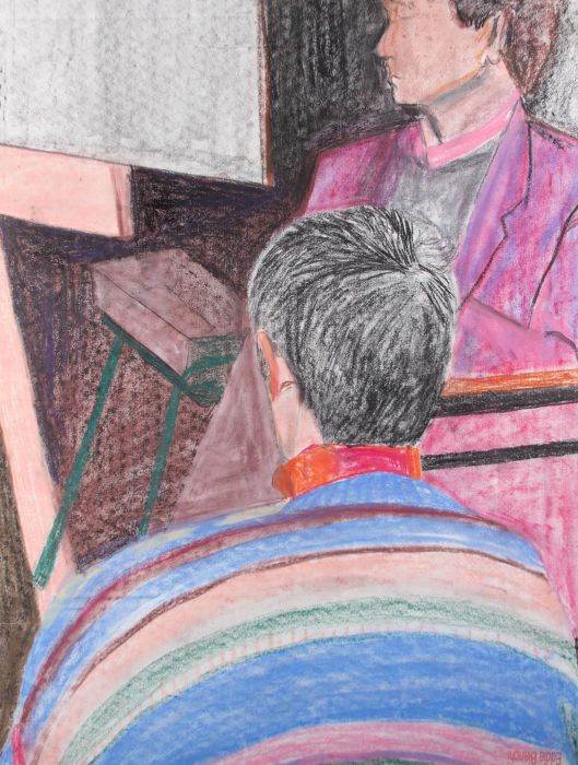 Eddie Bianchi (fl.1975-95) - Contemporary Pastel, The Striped Shoulders