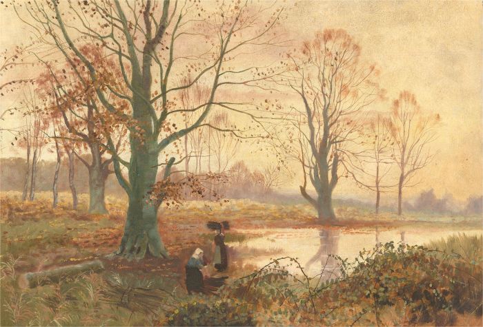 Late 19th Century Oil - Wood Gatherers