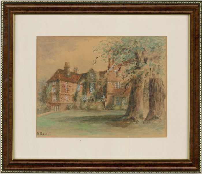 A. Bassett - Early 20th Century Watercolour, Country Manor